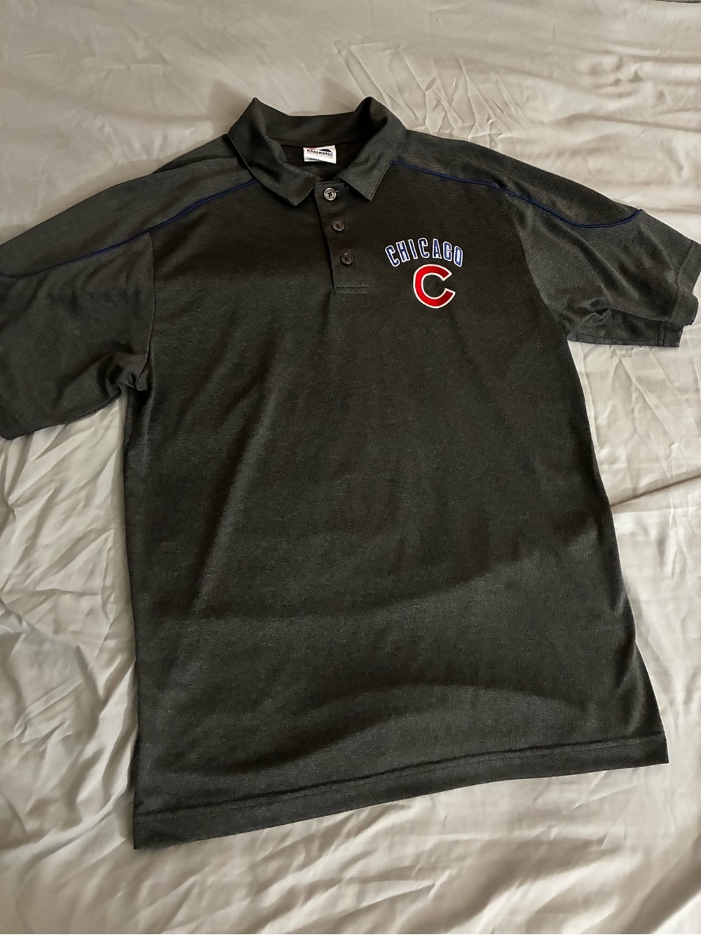 Chicago Cubs Quarter Button Up Polo Size Medium